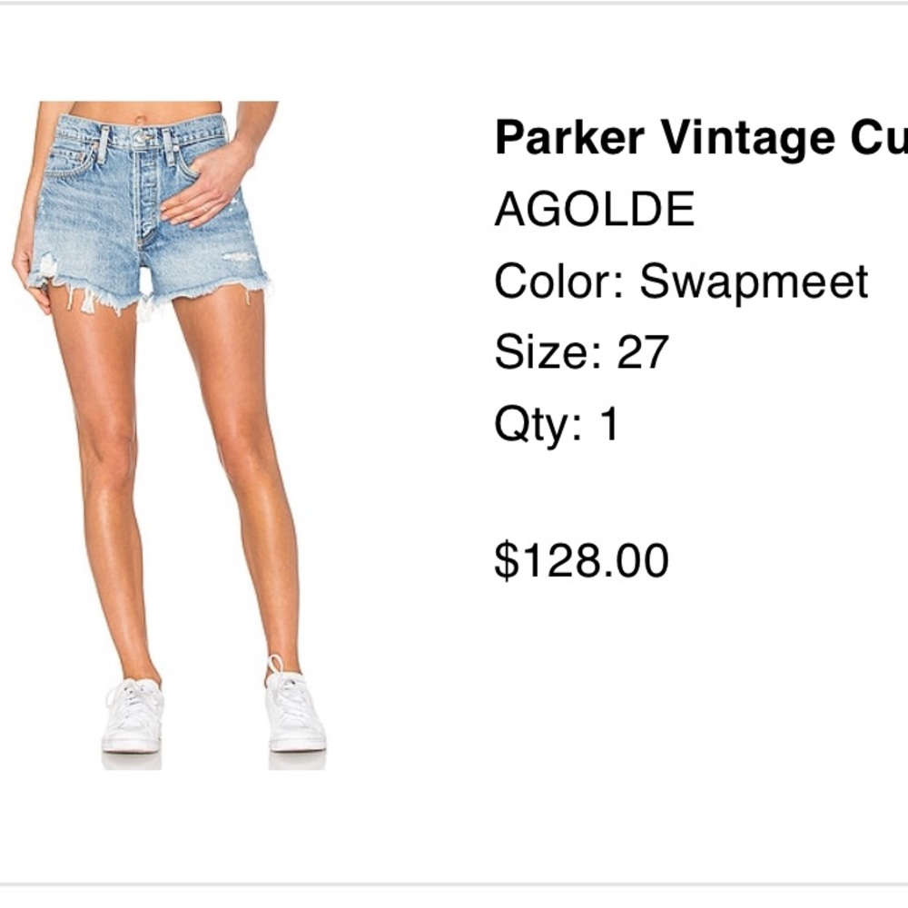 Agolde cut off shorts 27